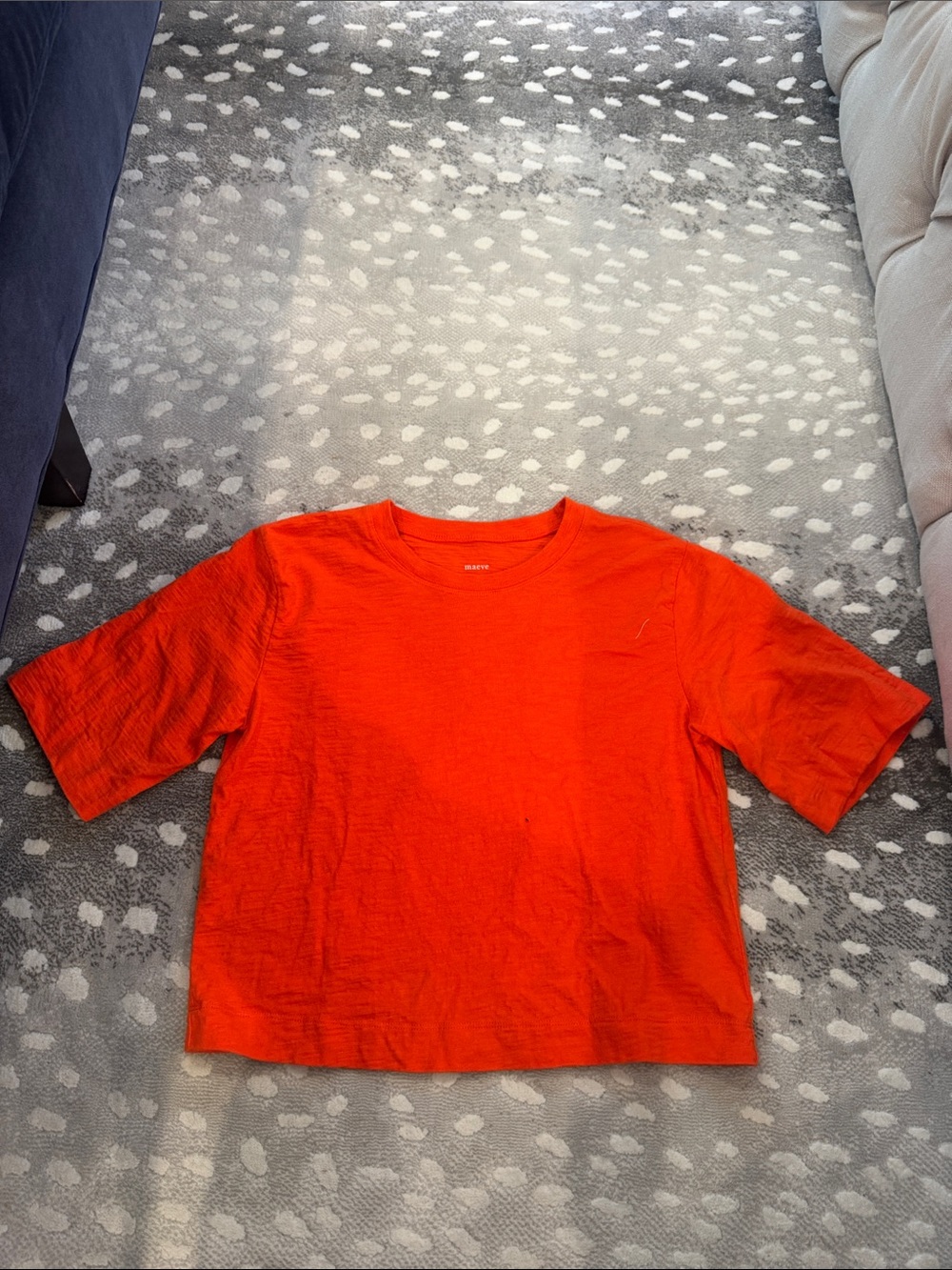 Anthropologie Bright Orange Short Sleeve Crewneck Tee